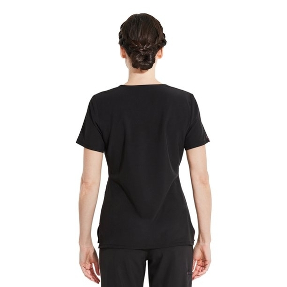 Scrubstar Black V Neck Short Sleeve V-Neck Scrub Top Size Medium - Picture 2 of 15